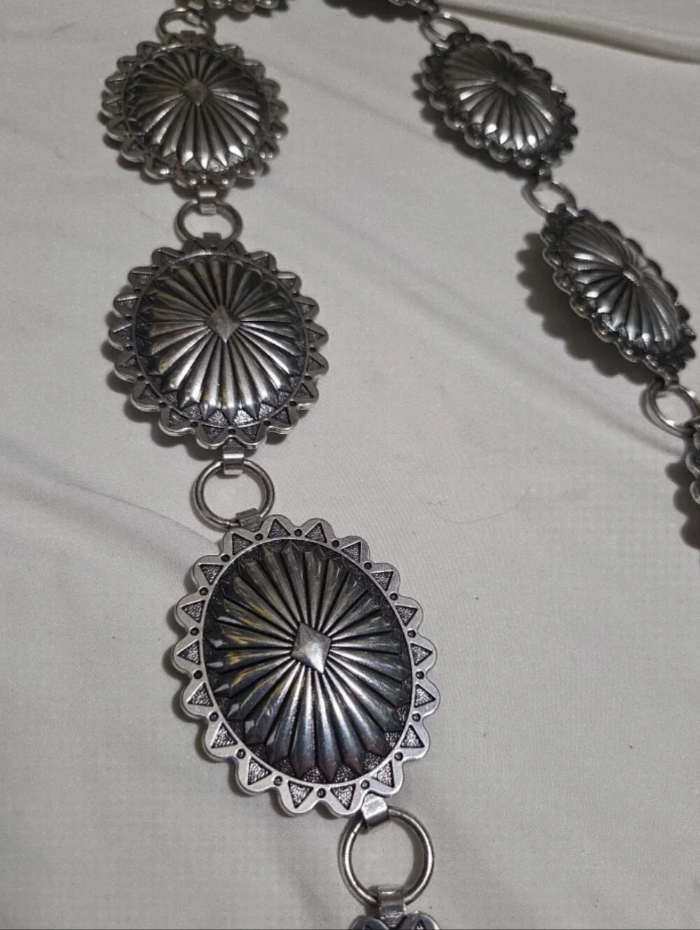 Chic sterling silver 42 inch womens concho belt #30